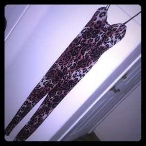 Pink Cheetah Print Jumpsuit